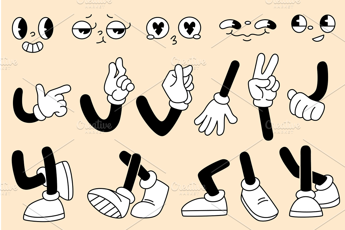 Cartoon groovy collection, a Person Illustration by art PVP - market