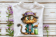 Whimsical Funny Patriotic Cat Clipar, an Illustration by OK Design (Thumbnail 5 of 6)