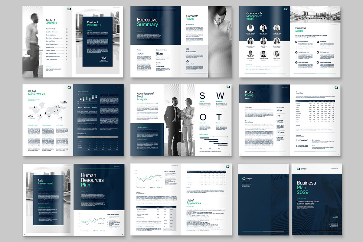 Business Plan Template, a Brochure Template by BrandPacks (Photo 2 of 5)