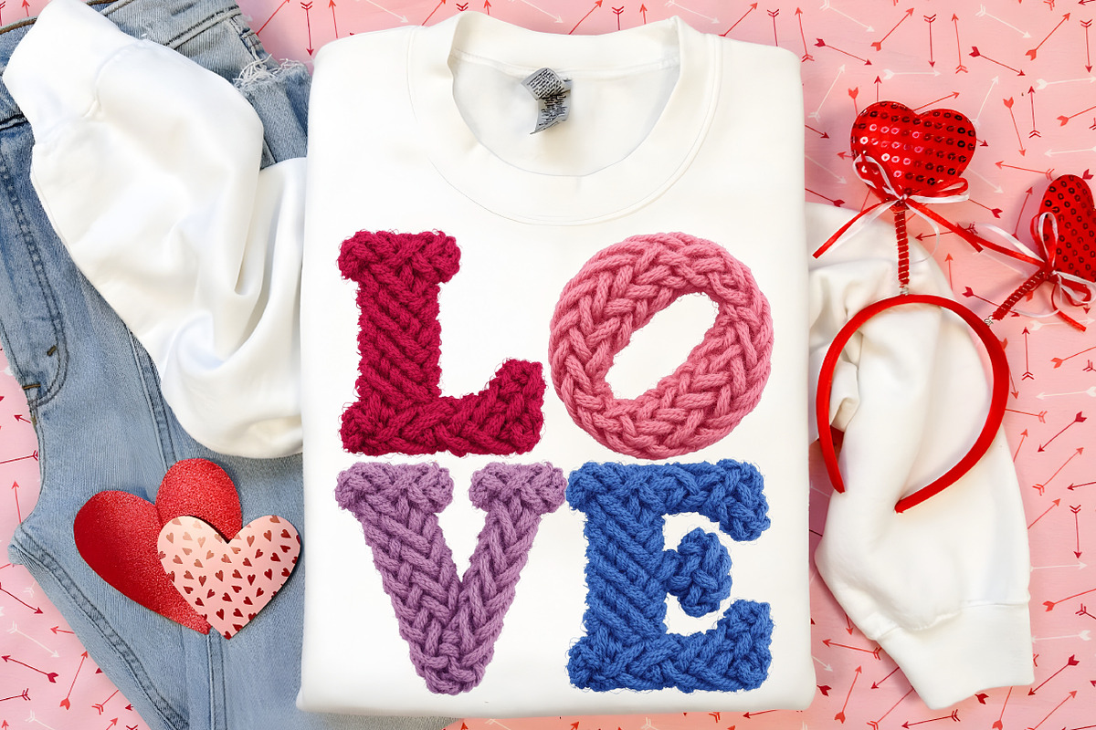 Faux Yarn Love Valentine Png, an Illustration by Canvas Craft (Photo 3 of 7)