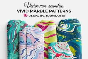 Vector Vivid Marble Patterns