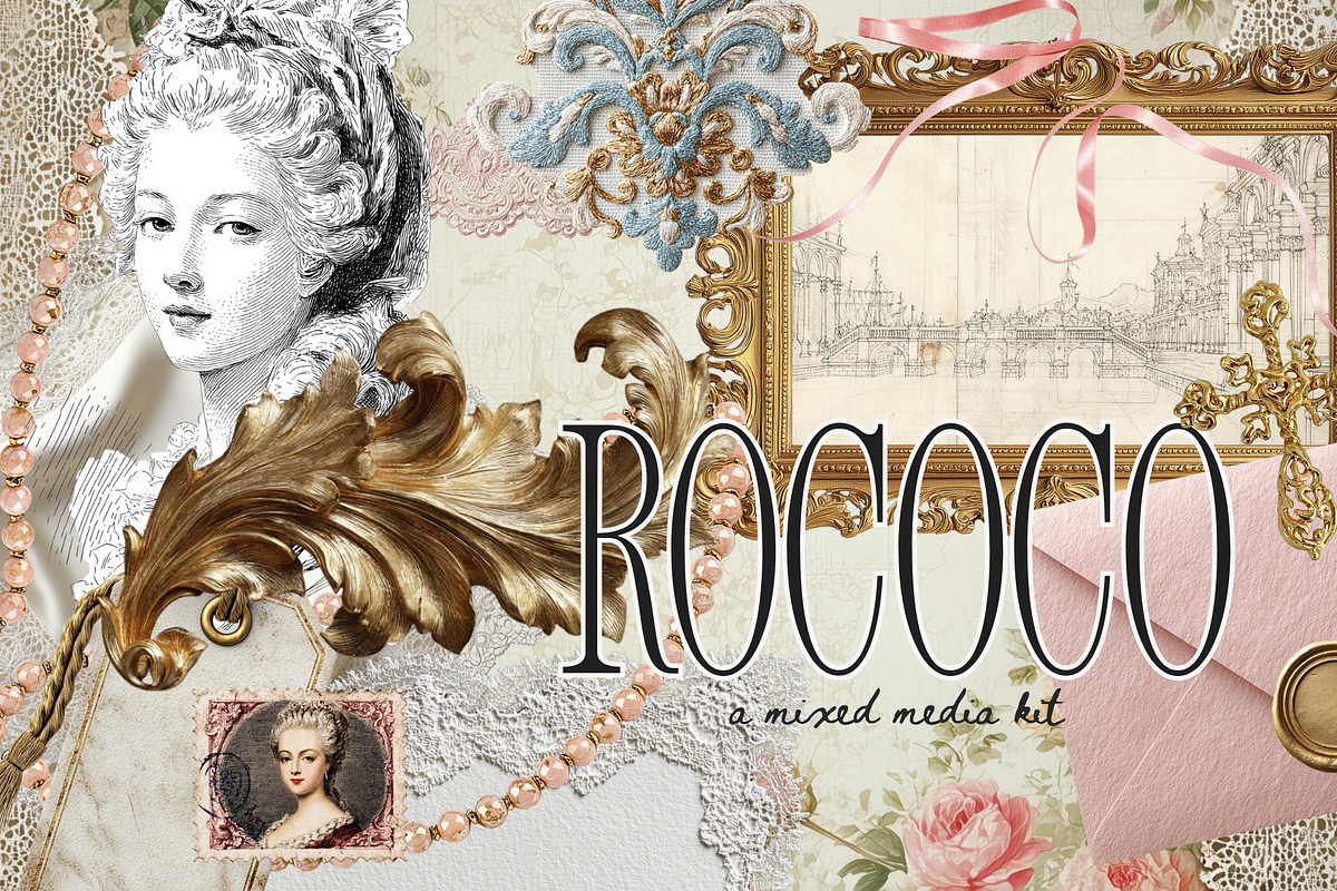 Rococo: An Oppulent Mixed Media Kit, an Object Graphic by denofdreamers (Photo 1 of 11)