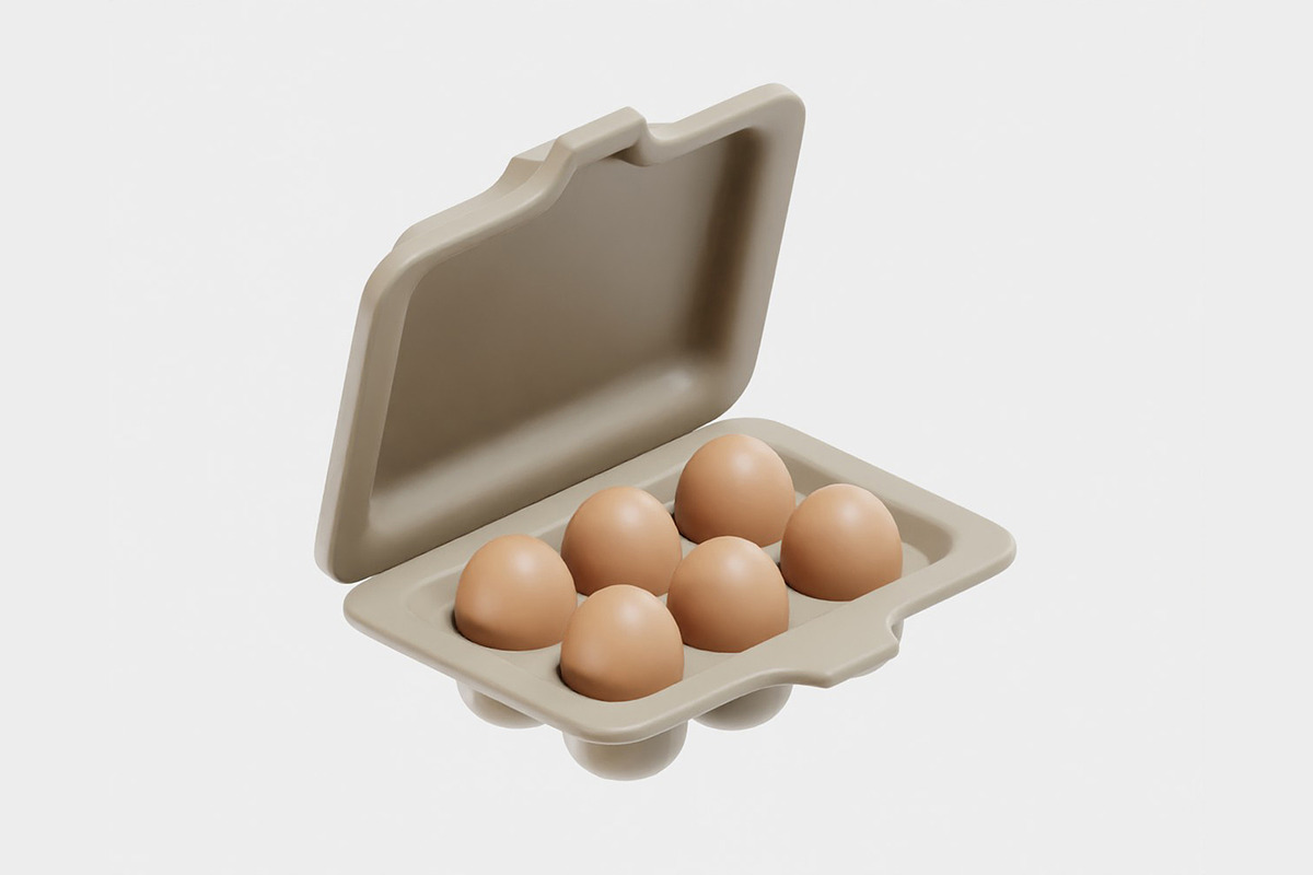 Egg cardboard package egg case, an Object 3D Model by fahad121 (Photo 1 of 7)