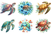 Beautiful Sea Turtles PNG Bundle, an Illustration by DreamArtGraphic (Thumbnail 5 of 7)