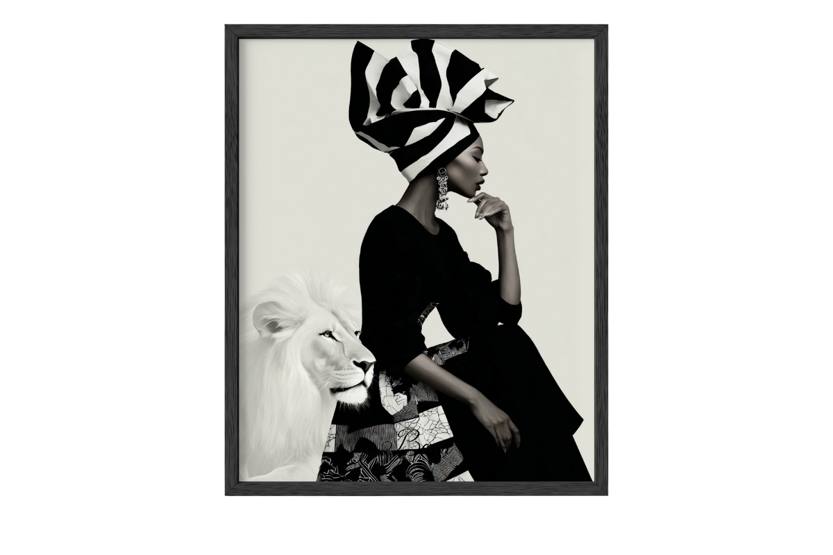 African Majesty Woman and Lion Art, a Person Illustration by PrintablesByFranklyn (Photo 1 of 6)