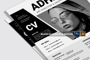 Black Glasses CV & Resume