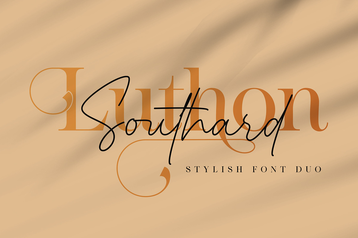 Luthon Southard | Stylish Font Duo, a Handwritten Font by Lemonthe (Photo 1 of 10)