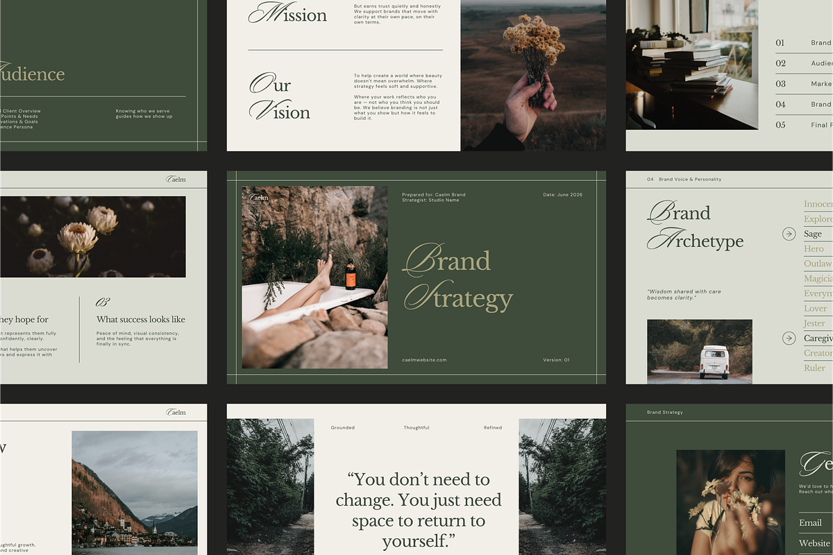 CAELM Brand Strategy Canva Template preview 2
