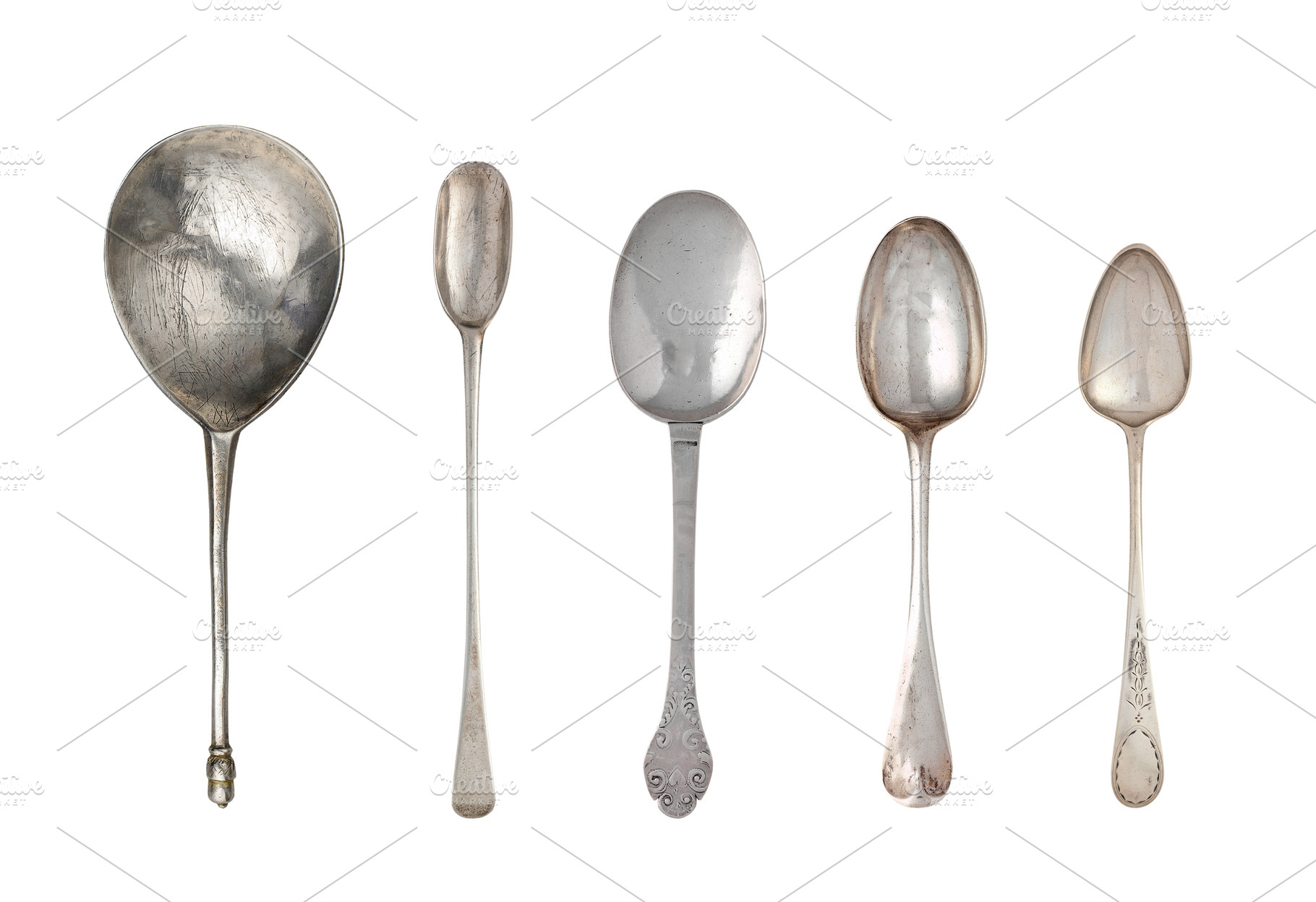 Vintage silver tea spoon set, a Food & Drink Photo by BOOCYS