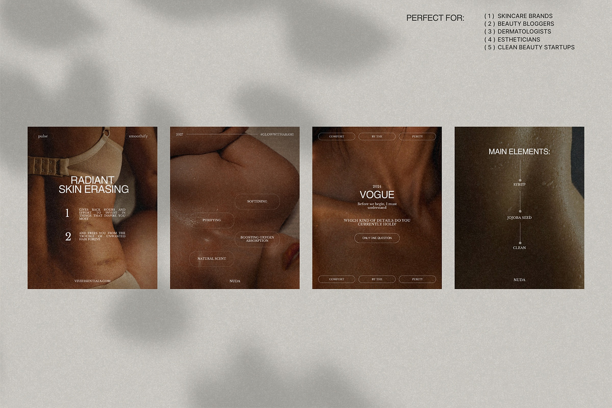 Clean Beauty Canva Post Layouts preview 2