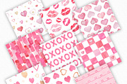 Watercolor Valentine Hearts Patterns, a Pattern Graphic by SvetaArtStore (Thumbnail 3 of 6)