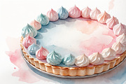 Watercolor Cakes & Pies Set, an Illustration by hafijul (Thumbnail 2 of 11)