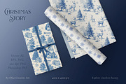 Vintage Christmas Pattern Collection, a Pattern Graphic by Olya Creative (Thumbnail 9 of 21)