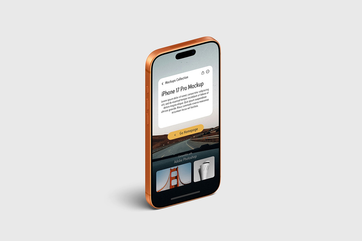 iPhone 17 Pro Mockups, an iPhone Mockup by Tahtagraphic (Photo 8 of 14)
