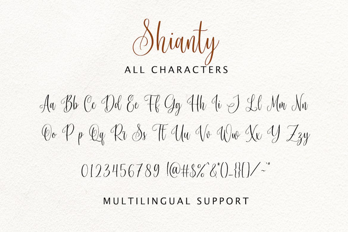 Shianty Script - Elegant, a Script Font by CreateBigSupply (Photo 5 of 8)