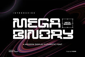 Mega Binory - Modern Futuristic Font