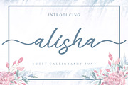 Alisha - Sweet Calligraphy Font, a Script Font by alphArtype (Thumbnail 1 of 9)