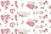 Vintage roses watercolor set, a Background Graphic by Elegantia (Thumbnail 6 of 7)