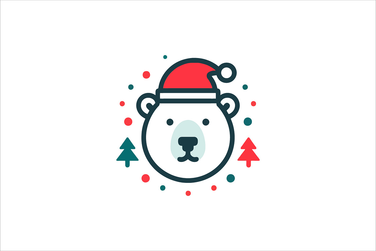 Christmas Polar Bear Logo Template, a Branding & Logo Template by Vectorium Studio