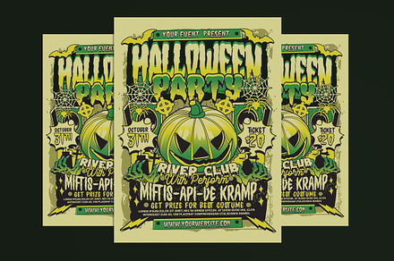 Halloween Party Flyer, a Flyer Template by Muhamad Iqbal hidayat