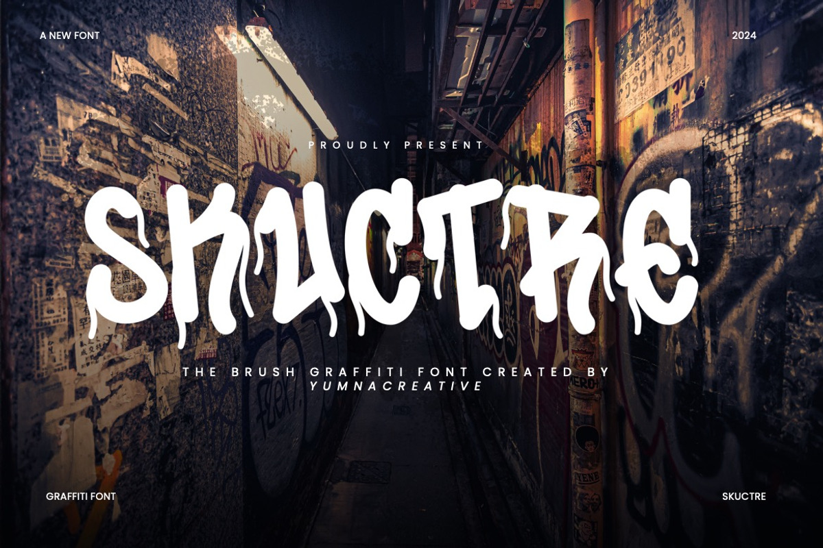 Skuctre - Brush Graffiti Font, a Handwritten Font by Dhabee (Photo 1 of 7)
