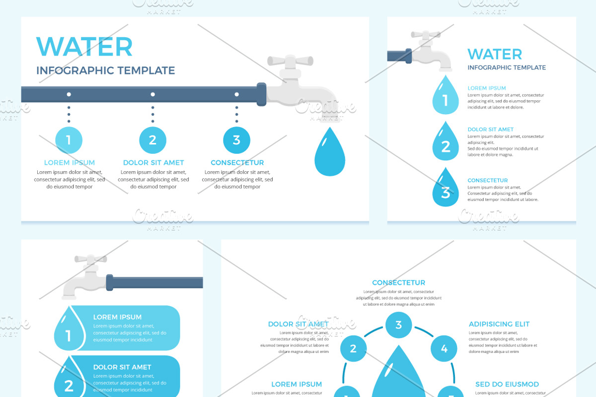 Water - Infographic Templates, a Templates & Theme by PixMarket