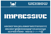 Impressive font, a Font by weknow (Thumbnail 1 of 5)