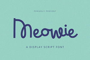Meowie - Script Font, a Font by Alpaprana