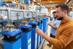 Technicians Inspecting Industrial Machinery in Factory, an Industrial Photo by AlyaAnd
