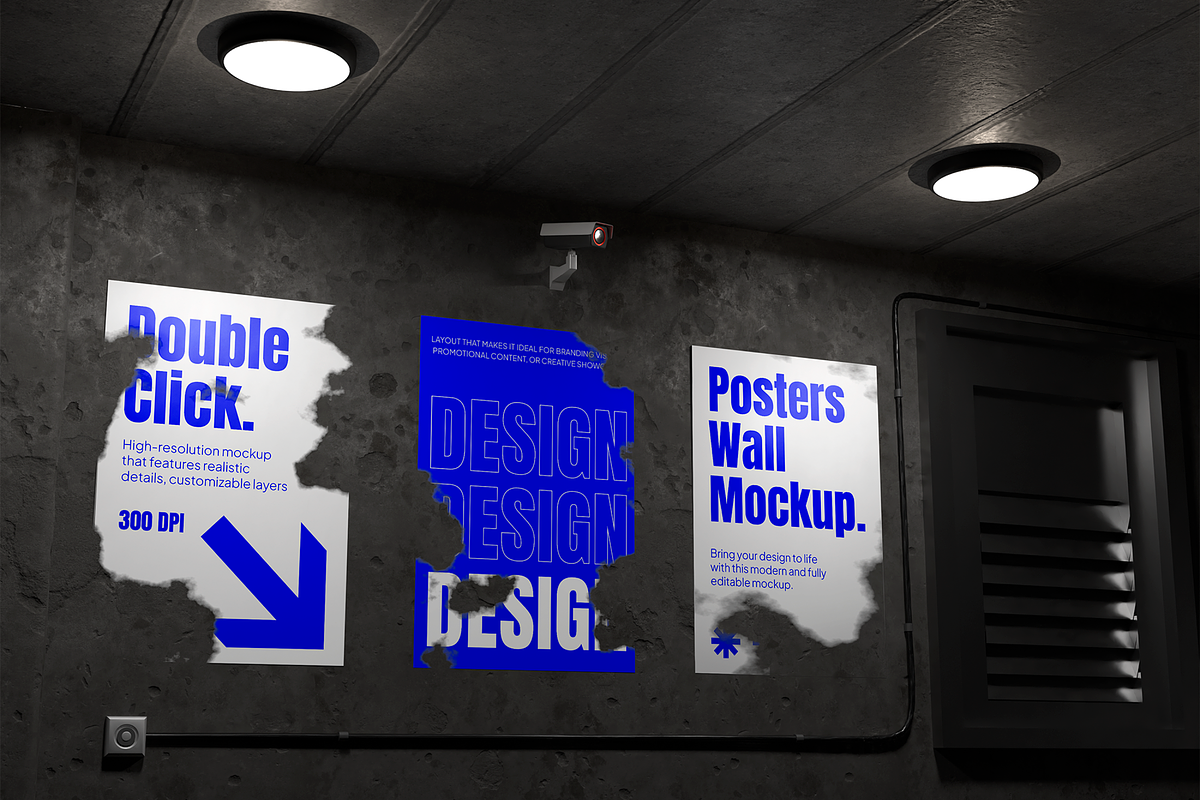 Wall Poster Mockup, an Advertising Mockup by Permadi Creative (Photo 2 of 3)