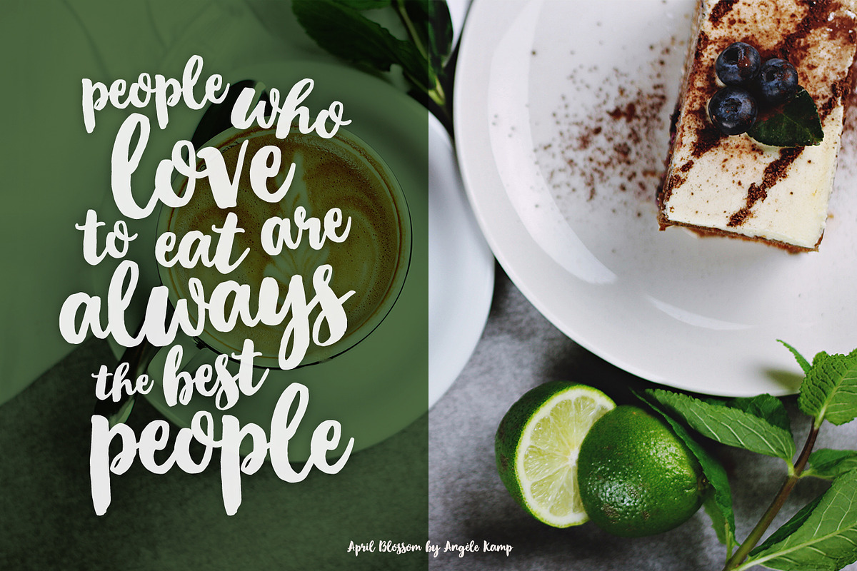 April Blossom bold brush font preview 5