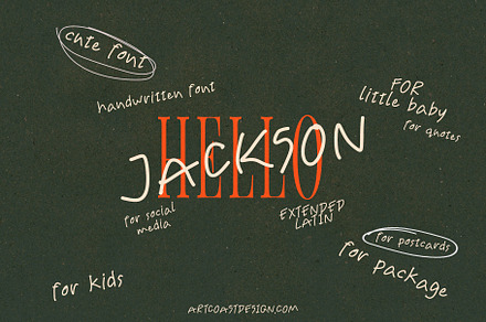 SA Jackson Handwritten Font