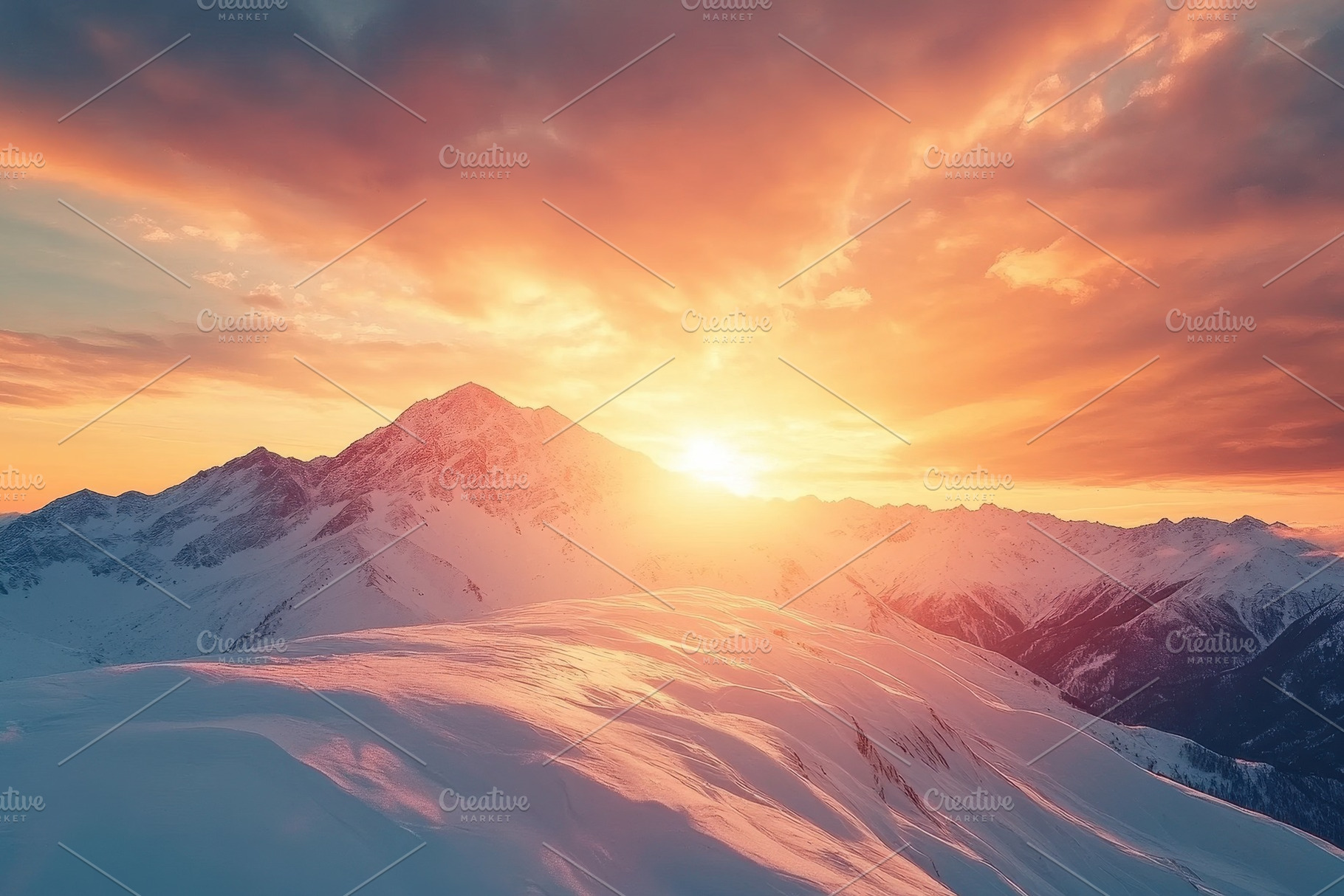 Snowy mountains catch the warm glow, a Photo by Iftikhar Alam