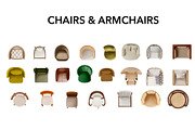 Chairs & Tables Pack – 50 Top View, an Object Graphic by SketchBoyko (Thumbnail 2 of 6)