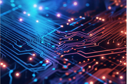 Technological Abstract microchip, a Technology Photo by Ylivdesign