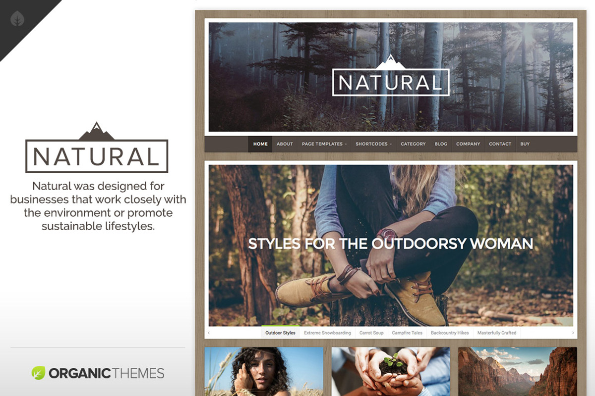 Natural Theme, a WordPress Template by Organic Themes