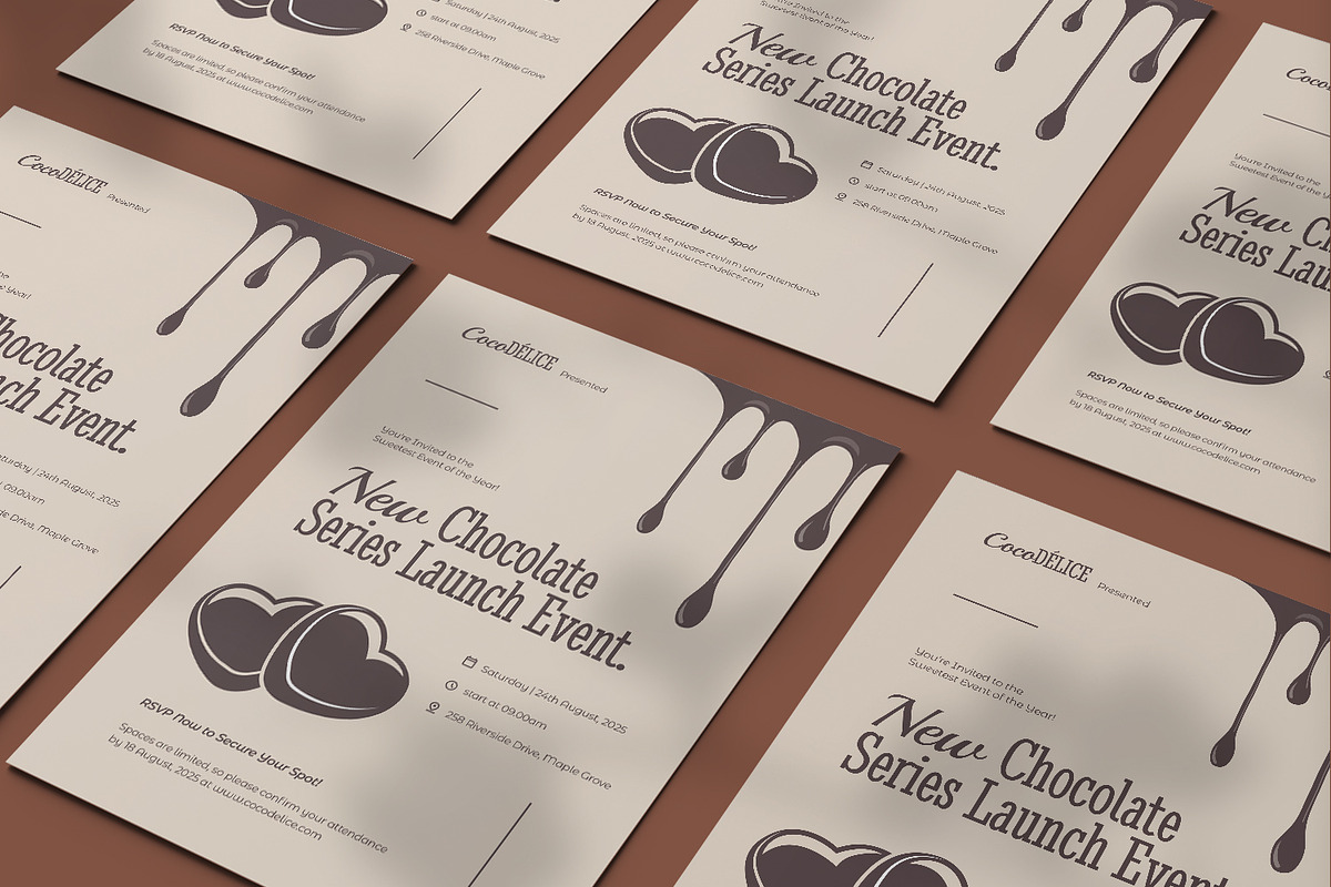 New Chocolate Series - Invitation, an Invitation Template by VUNIRA (Photo 2 of 3)