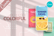 CANVA Colorful Social Media Pack, a Social Media Template by Eviory (Thumbnail 1 of 14)