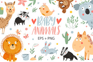 Baby Animals Vector Clipart