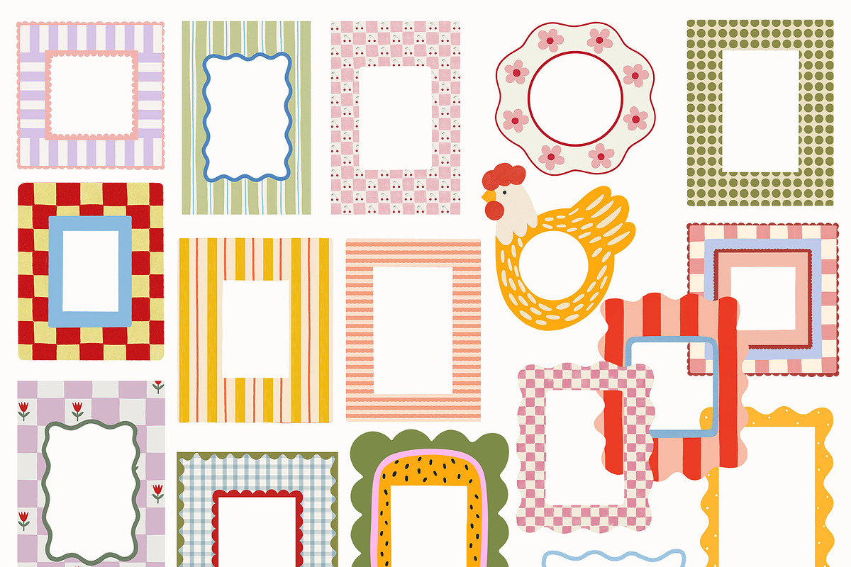 Bonbon Playful Frames & Backgrounds, an Object Graphic by alonahaidash (Photo 12 of 15)