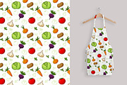 Vegetables. Cliparts and patterns, a Pattern Graphic by Valeria Soloveva (Thumbnail 7 of 10)