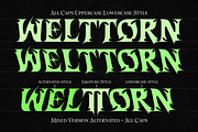 Welltorn - Y2K Black Metal Game Font, a Blackletter Font by Typia Nesia (Thumbnail 2 of 12)