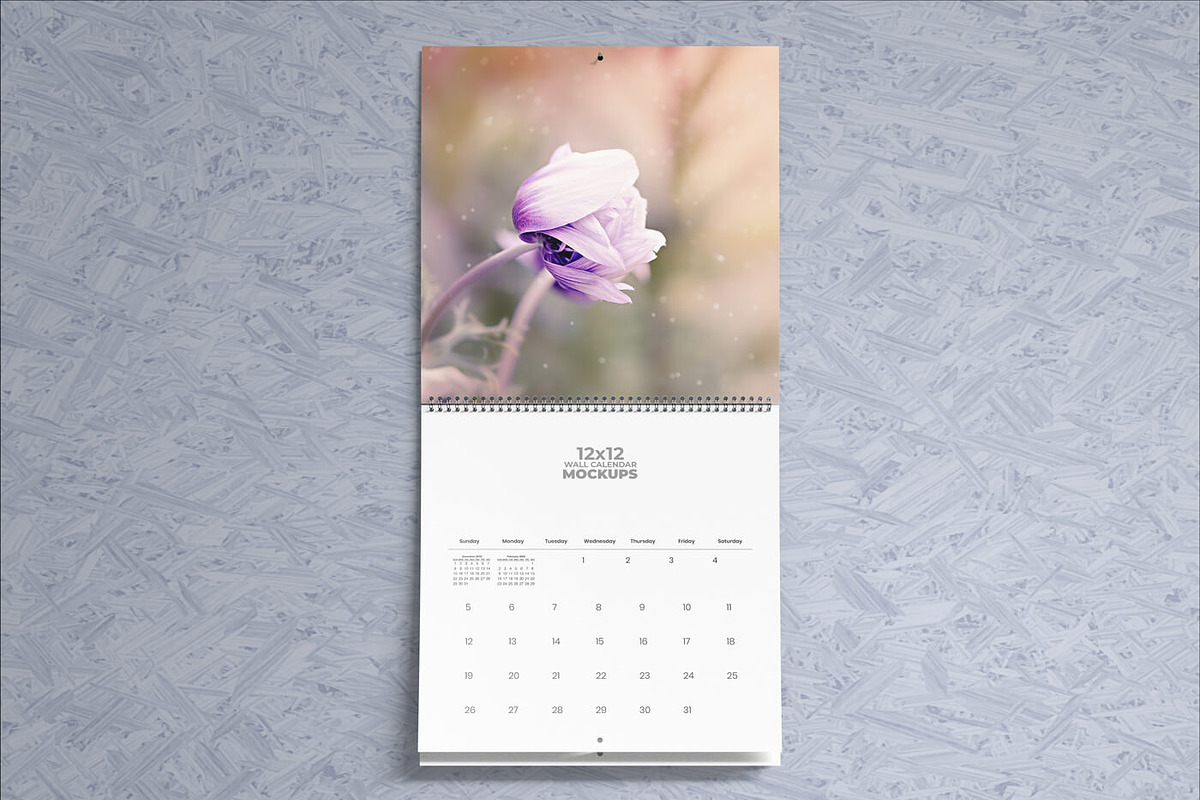 12″x12″ Wall Calendar Mockups, a Mockup by Vectogravic Design (Photo 5 of 8)