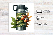 Watercolor Camouflage Autumn Clipart, a Seasonal Illustration by Canvas Craft (Thumbnail 8 of 8)