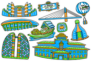 Bandung City Doodle Vector Pack, an Object Graphic by MEDZ