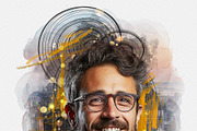 Abstract Portrait Watercolor Art, an Action Add-On by Photoshop Action (Thumbnail 16 of 21)