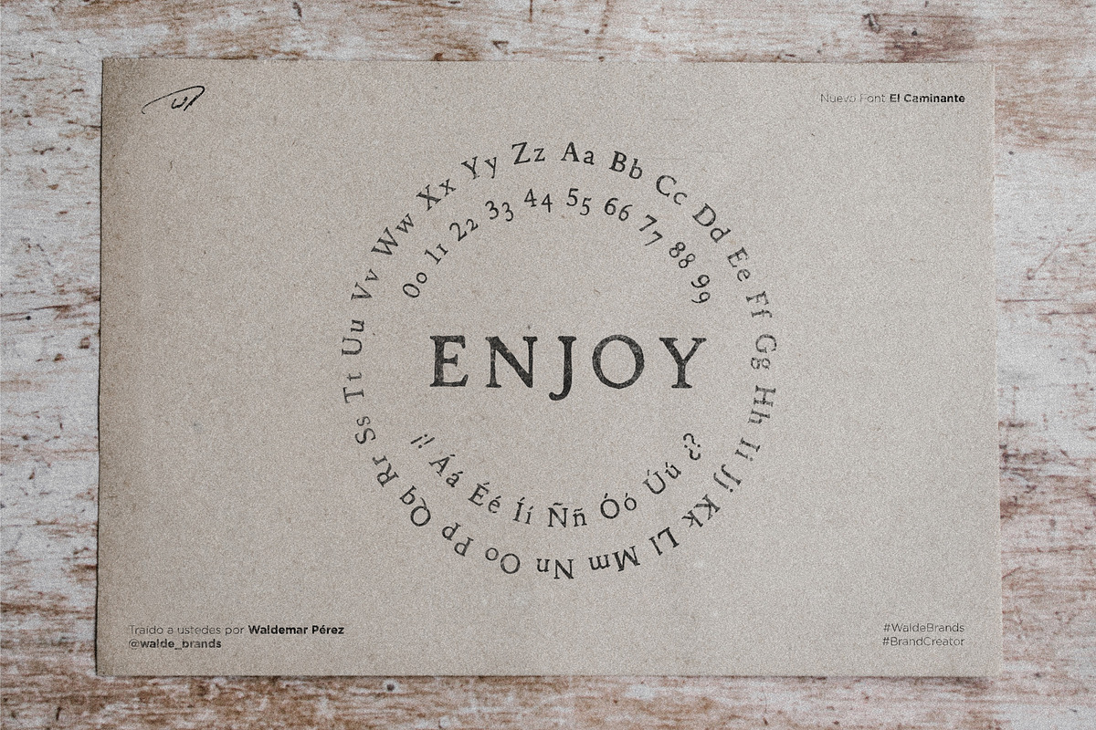El Caminante Handmade Font, a Serif Font by Walde_Brands Shop (Photo 9 of 9)