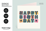 Greeting Card Photoshop Mock-Up 1, a Print Template by Rocket & Indigo (Thumbnail 1 of 3)