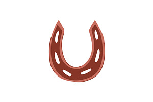 Chance Horseshoe Cartoon Vector