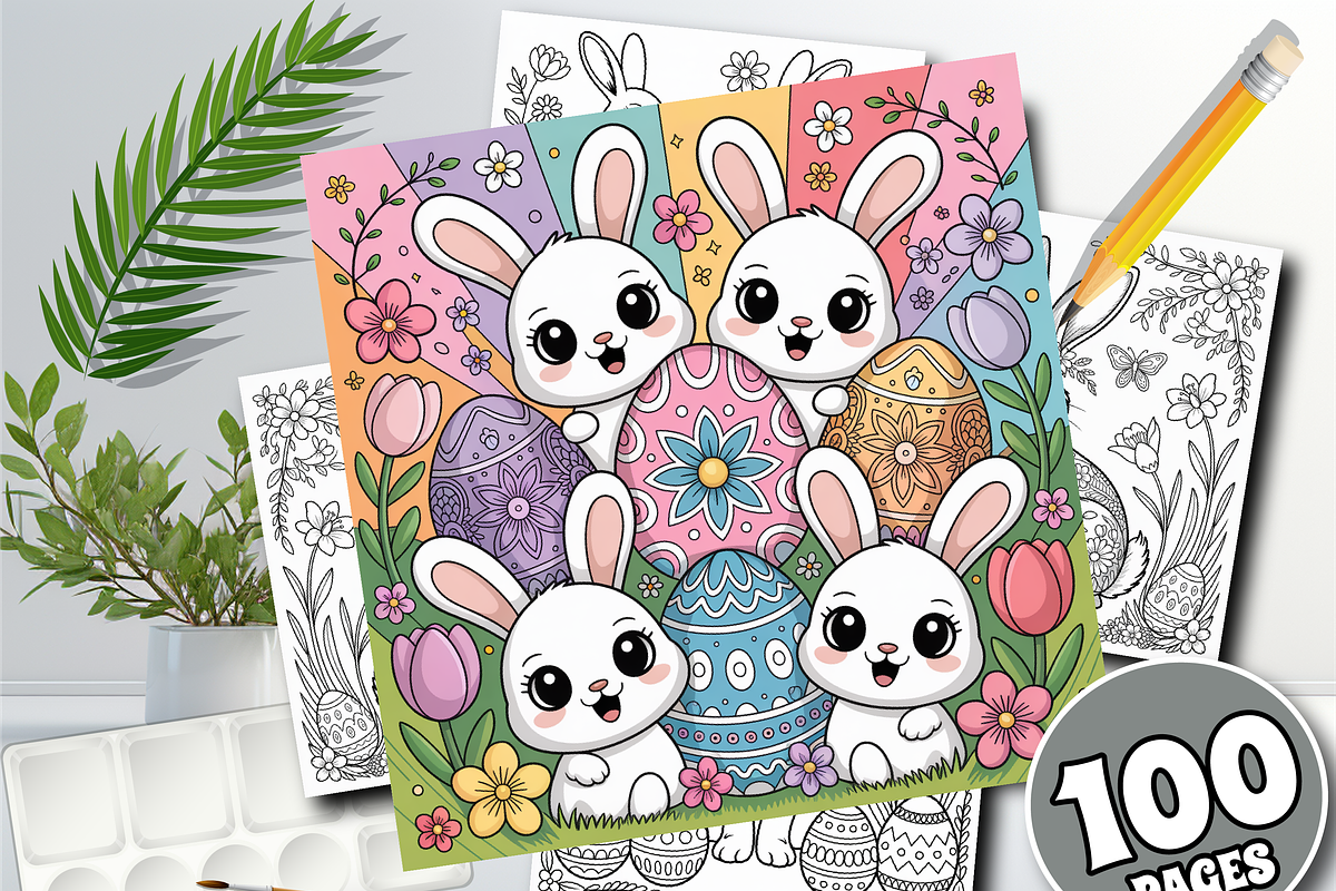 Mandala Easter Bunny Coloring Book, a Seasonal Illustration by Design Zone (Photo 1 of 5)